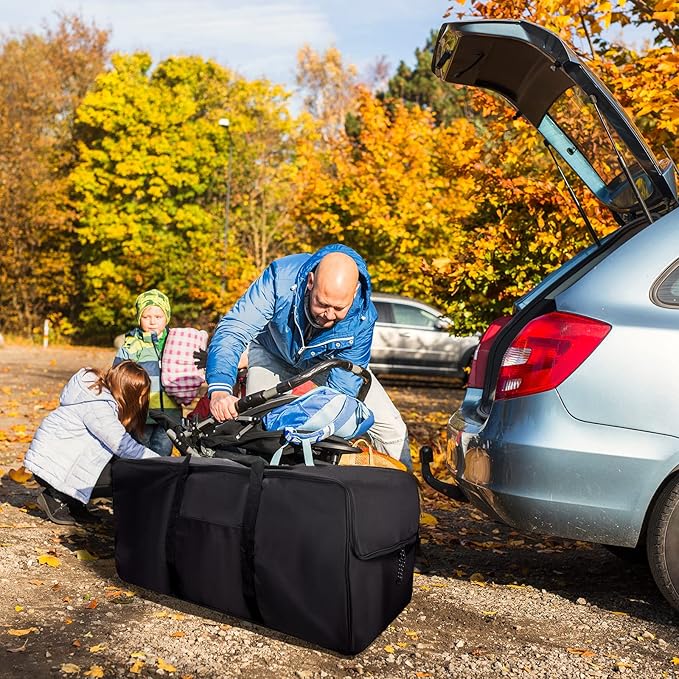 Extra Large Travel Duffle Bag - Heavy Duty Sports Gym Equipment Bag for Traveling & Camping (Black, 32.6-Inch)