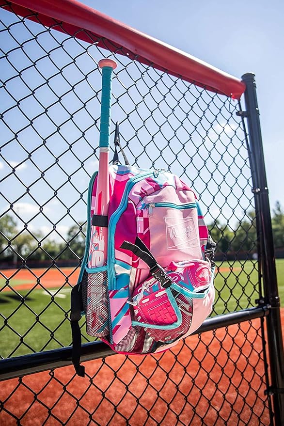 Rawlings | REMIX Backpack Equipment Bag | T-Ball & Youth Baseball / Softball | Pink