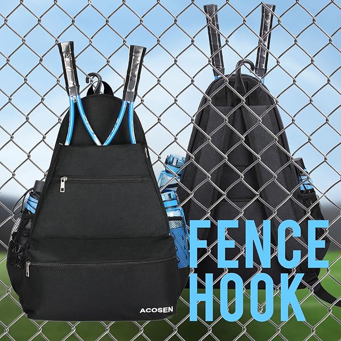 ACOSEN Tennis Bag Tennis Backpack - Large Tennis Bags for Women and Men to Hold Tennis Racket,Pickleball Paddles, Badminton Racquet, Squash Racquet,Balls and Other Accessories