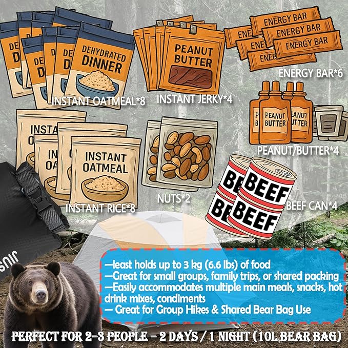 7.8Oz Ultralight Bear Bag Hanging Kit: 30D Waterproof Bear Proof Food Storage for Backpacking and Camping Alternative to Bear Canister