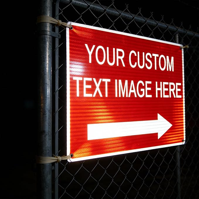 Extra Large Custom Metal Signs for Outside, 36x30 Inches, Reflective Option, Rust Free Aluminum, Weather Resistant, Waterproof