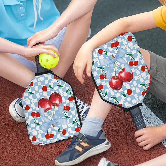 2PCS Pickleball Paddle Covers Case - Elongated Protective Paddle Case for Rackets Zipper Racket Sleeve with Mesh Pocket Protective Bag,Pickleball Accessories