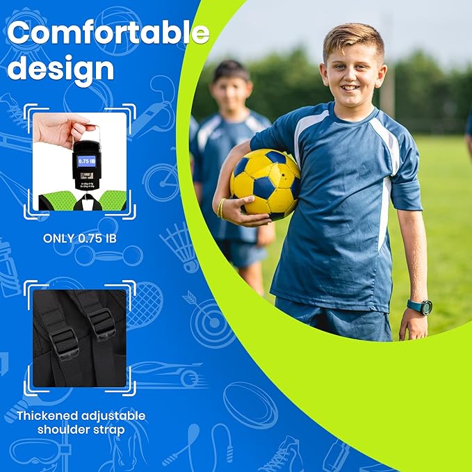 Youth Soccer Bag-Soccer Backpack&Backpack for Football Basketball,with Ball Compartment Separate Cleat Package