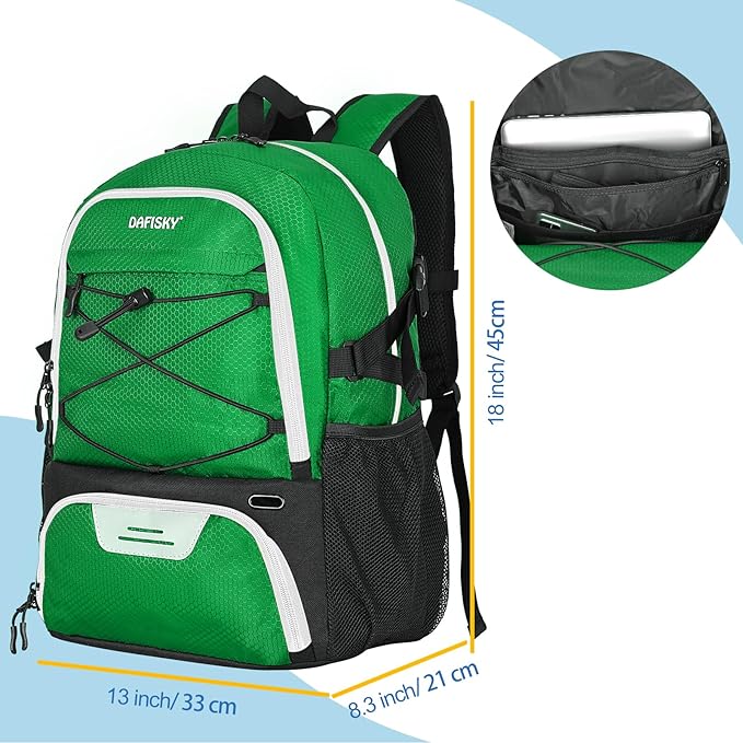 Basketball Backpack with Ball Compartment – Large Basketball Bag with Shoes compartment Sports Equipment Bag for Soccer Ball,Volleyball,Gym,Outdoor,Travel