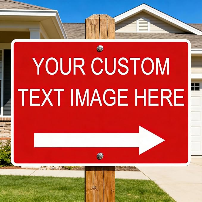 Extra Large Custom Metal Signs for Outside, 36x30 Inches, Reflective Option, Rust Free Aluminum, Weather Resistant, Waterproof