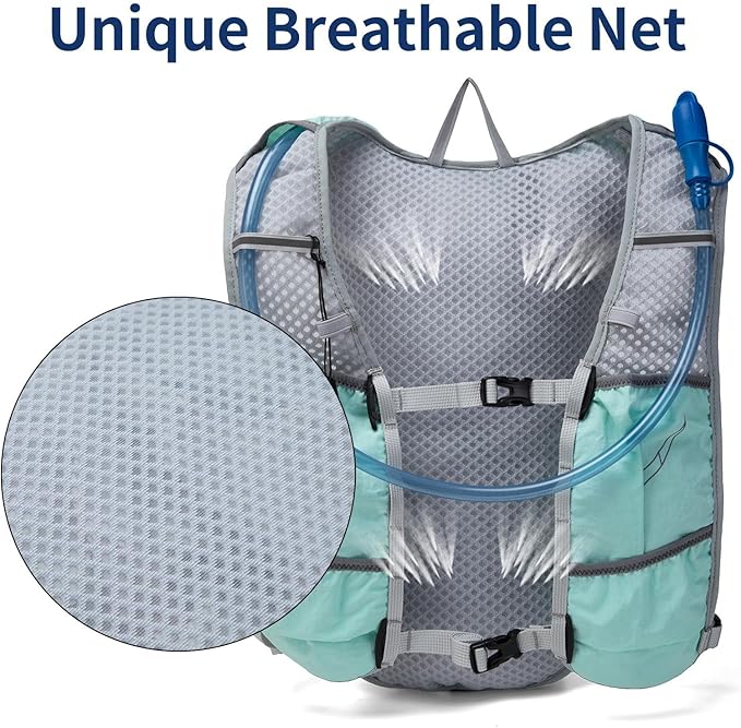 Carey STEN Lightweight Hydration Backpack, Outdoor Running Vest with 1.5L Water Bag, Suitable for Hiking, Cycling, and Both Men's and Women's Carnival wear