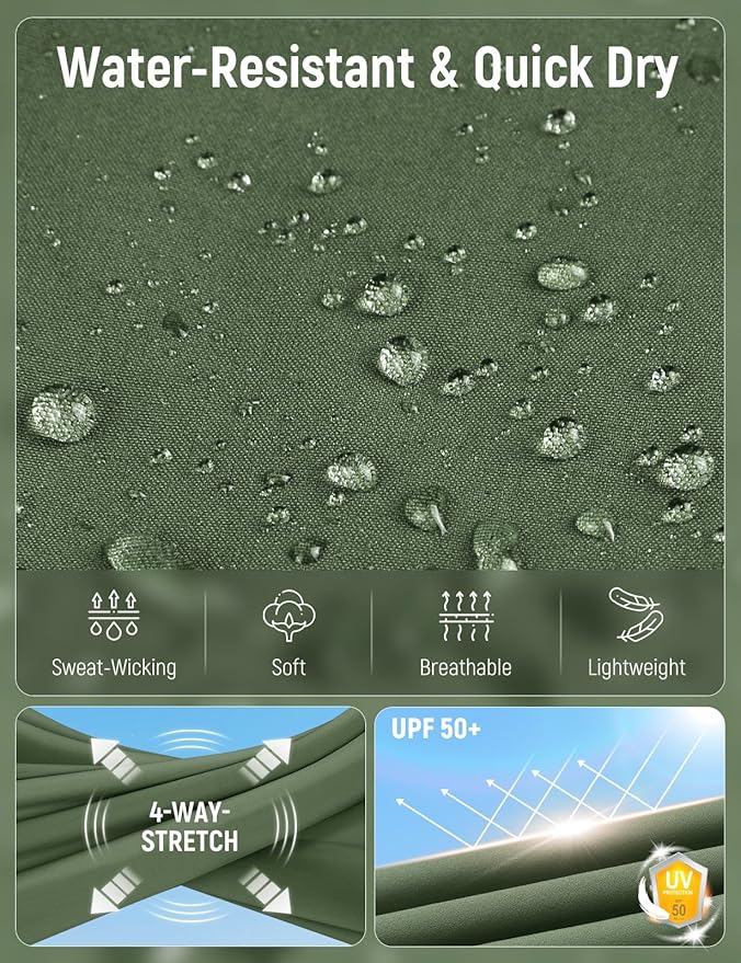 baleaf Women's Hiking Pants Quick Dry Lightweight Water Resistant Elastic Waist Cargo Pants for All Seasons