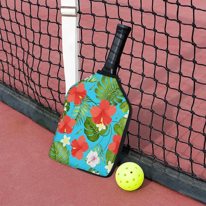 2PCS Pickleball Paddle Covers Case - Elongated Protective Paddle Case for Rackets Zipper Racket Sleeve with Mesh Pocket Protective Bag,Pickleball Accessories