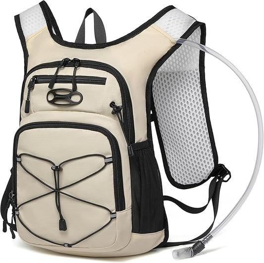 Wotony Lightweight Hydration Backpack with 2LOR 3LWater Bladder for Cycling Hiking Rave - Water Daypack for Men Women