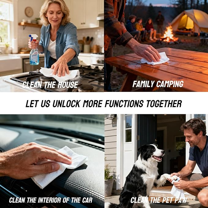 Compressed Face Towels 40 Pack with Flannel Carry Bag, Portable Disposable Washcloth Tablets, Thick & Soft Facial Towelettes for Travel Camping, Hiking, Gym, Makeup & Everyday Use