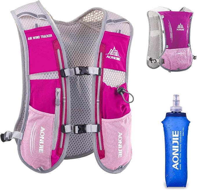 YAPJEB Running Hydration Vest Lightweight Water Pack for Men Women 5L 5.5L Backpack for Marathon Trail Race Hiking Cycling Camping Jogging