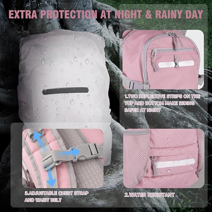 Zavothy 18L Multipurpose Hiking Backpack with 3L Water Bladder – Durable Hydration Backpack with Insulated Bladder Compartment, Hidden Helmet Holder & Rain Cover – for Hiking, Commuting, and Camping