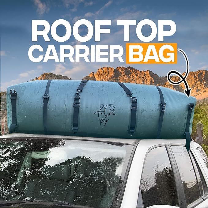 Extra Large Waterproof Duffel Bag - Heavy Duty Fishing Gear Bag - Outdoor Travel, Camping, Kayaking, Gym Bag with Reinforced Straps & Anti-Slip Base (60" L x20 H x25 W)