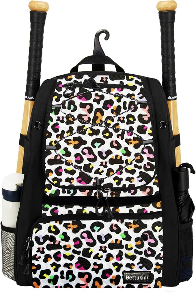 Youth Baseball Bag with Vented Shoe Compartment, Softball Bat Bag for Batting Mitten, Helmet, Teeball Gear - Adult Boys Girls Kids