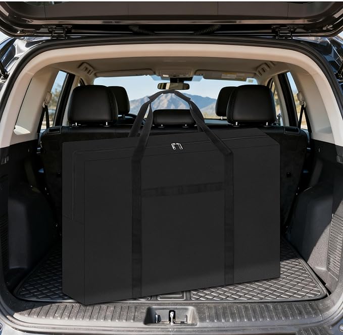 Klmnop Folding Wagon Cart Storage Bag, Water Resistant 32 Inch Cover for Outdoor Camping Garden Cart, 600D Heavy Duty Dustproof Protective Zipper Bag for Garden Carts and Strollers(Black)