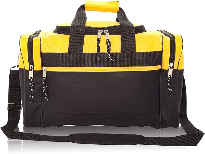 DALIX 17" Blank Duffle Bag Duffel Bag Travel Size Sports Durable Gym Bag