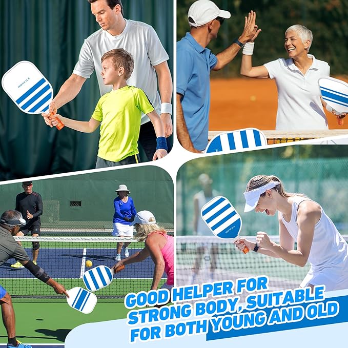 Pickleball Paddles,USAPA Approved Pickleball Paddles Set Premium Pickleball Paddle, 4 Pickleball Balls & 1 Carry Bag Gifts for Women Men Beginners & Pros Players