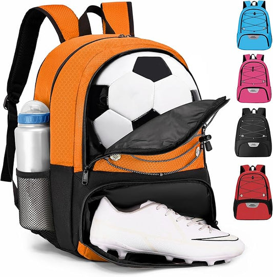Youth Soccer Bag-Soccer Backpack&Backpack for Football Basketball,with Ball Compartment Separate Cleat Package