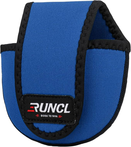 RUNCL Baitcasting Reel Bag – Protective Storage Pouch for Baitcasting Reels & Spinning Reels, Lightweight & Durable, Ideal for Freshwater & Saltwater Fishing Trips (Blue & Black)
