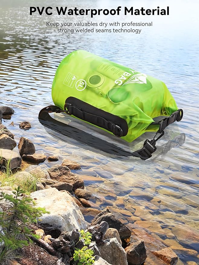 HEETA Dry Bag Waterproof for Women Men, 5L/10L/20L/30L/40L Roll Top Lightweight Dry Storage Bag Backpack with Phone Case for Travel Swimming Boating Kayaking Paddle Board Camping Beach Accessories