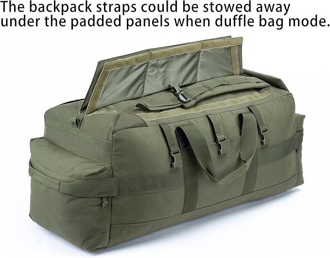 Backferry Large Military Duffle Bag Backpack Tactical Field Gear Equipment Duffel Bag Army Deployment Bag 85L