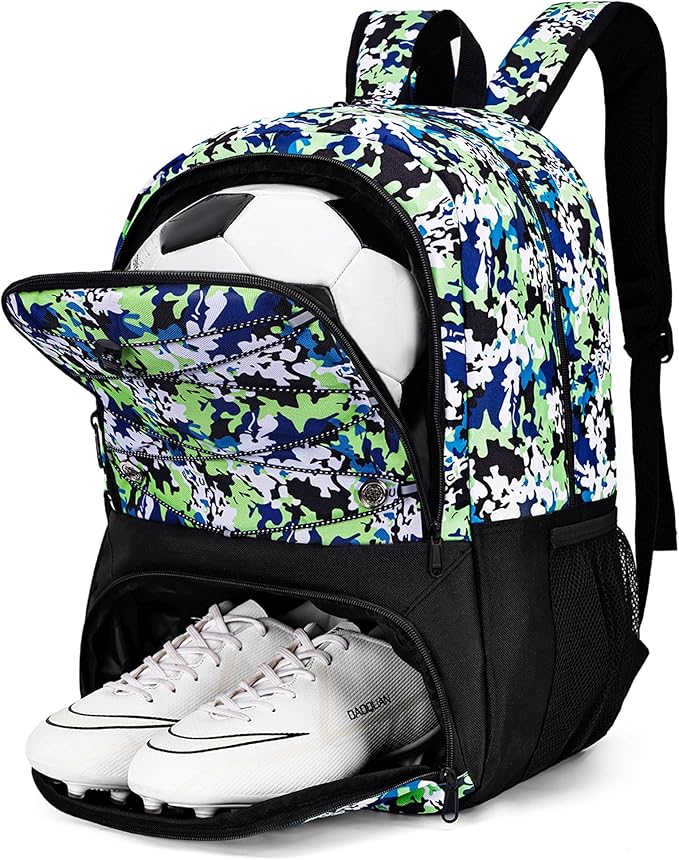 Youth Soccer Bag-Soccer Backpack&Backpack for Football Basketball,with Ball Compartment Separate Cleat Package
