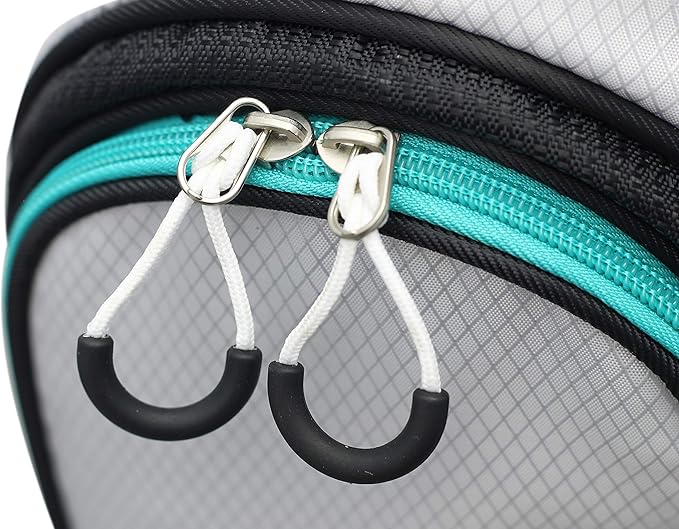 Majek Premium Ladies Black White Teal Pink 80s 1980s Retro Theme Golf Bag