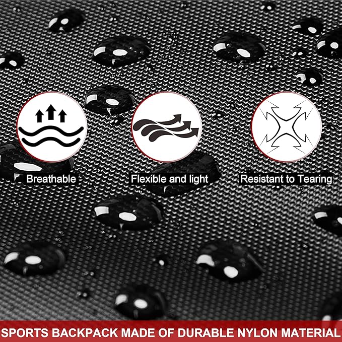 Basketball Backpack, 45 L Drawstring Sports Bag with Large Shoe Compartment and Wet Pockets for Women Men Gym Bag