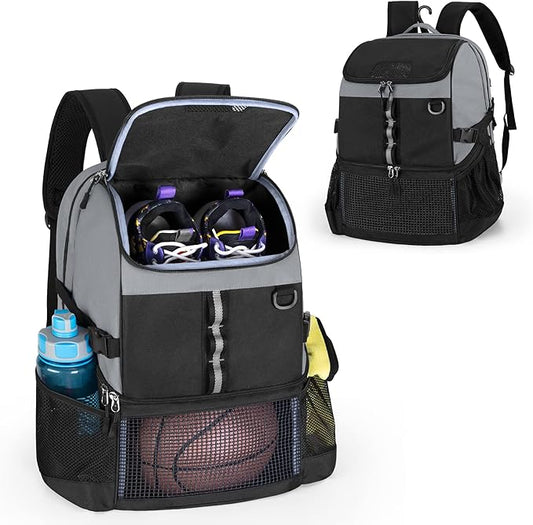 Basketball Bag, Soccer Equipment Bag with Ball & Shoe Compartment for Soccer Ball, Volleyball, Gym, Outdoor, Travel