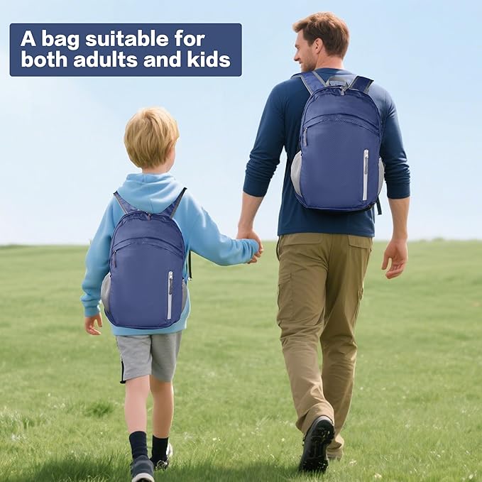 35L Waterproof Backpack Beach Foldable Lightweight Dry Wet Split Hiking Backpack Men Women Dark Blue