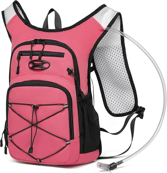 Wotony Lightweight Hydration Backpack with 2LOR 3LWater Bladder for Cycling Hiking Rave - Water Daypack for Men Women