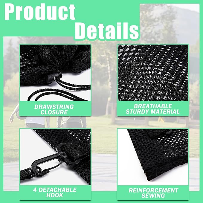 KAEGREEL Drawstring Soccer Bag Basketball Backpack for Kids Teens, Foldable Sports Bags Detachable Ball Mesh Bag for Gym Yoga Football Baseball