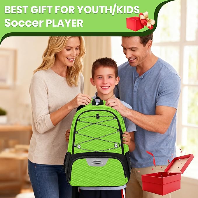 Youth Soccer Bag-Soccer Backpack&Backpack for Football Basketball,with Ball Compartment Separate Cleat Package