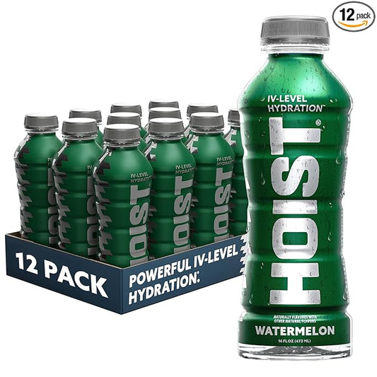 HOIST Premium Military Hydration Electrolyte Drink, Powerful IV-Level Hydration, Clinically Proven Performance Drink, Watermelon, 16 Fl Oz (Pack of 12)