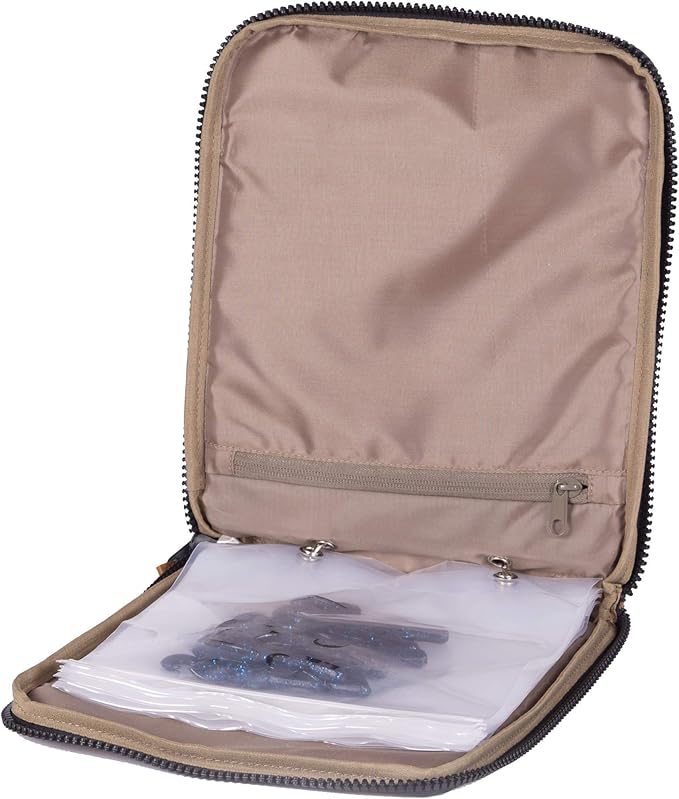 Plano Guide Series Tackle Bag | Premium Tackle Storage with No Slip Base and Included stows, Khaki with Brown and Black Trim