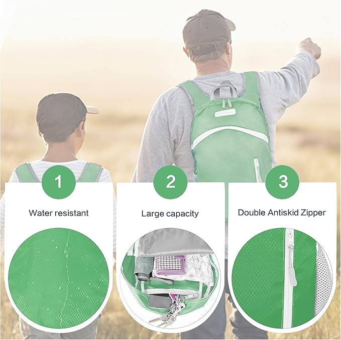BEMYGREENBAG 35L Foldable Waterproof Backpack For Outdoor Sports Travel Inside Wet Clothes Compartment Packable For Multiple