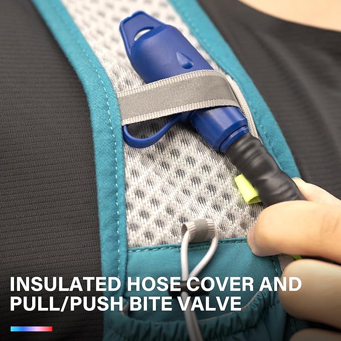 N NEVO RHINO Hydration Bladder 2L-3L with Bladder Insulator, Water Bladder for Hiking Backpack, Leakproof Water Pouch, BPA-Free Water Reservoir Hydration Pack for Hiking Running Camping Cycling Skiing