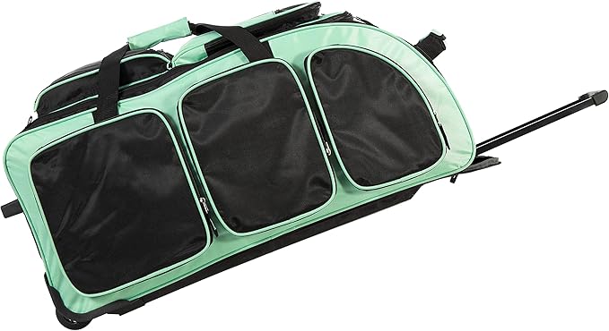 Travelers Club Xpedition 30 Inch Multi-Pocket Upright Rolling Duffel Bag