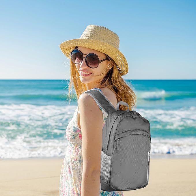 35L Waterproof Backpack Beach Foldable Lightweight Dry Wet Split Hiking Backpack Men Women Black