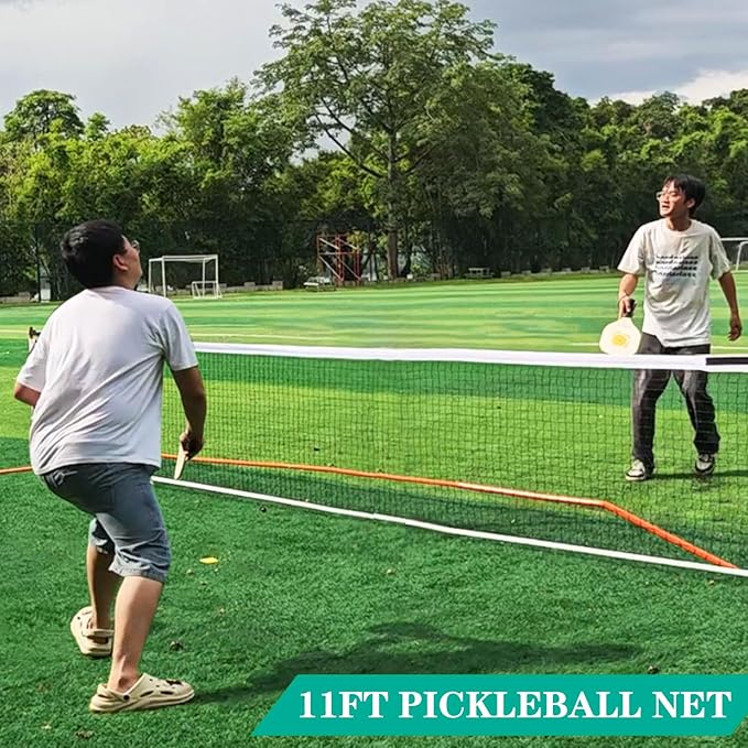 Zdgao Pickleball Net for Driveway with 22FT Regulation Size Pickleball Net, 4 Outdoor Pickleballs and Carry Bag, Weather Resistance Strong Steel Frame