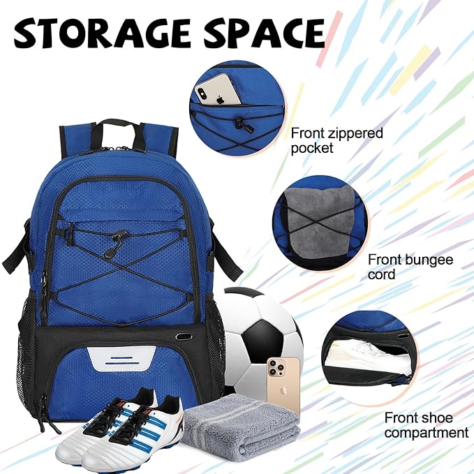 Goloni Basketball Bag,Large Sports Bag with with Separate Ball & Shoe Compartments,Gym Bag for Basketball,Soccer,Volleyball