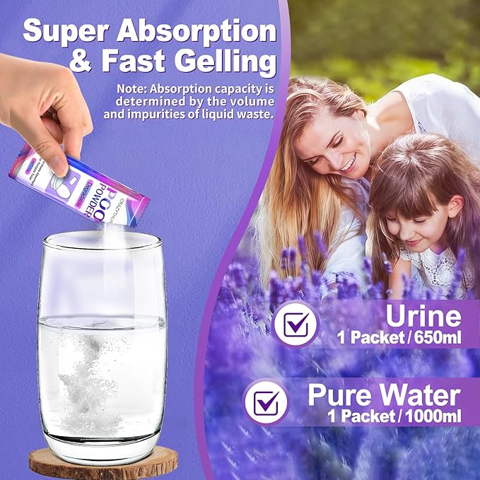 PortablePortable Toilet Gel, Poo Powder for Portable Toilet, Camping Toilet Gel, Pee Powder, Portable Toilet Powder for Outdoor Camping and Hiking Toilet Gel Powder