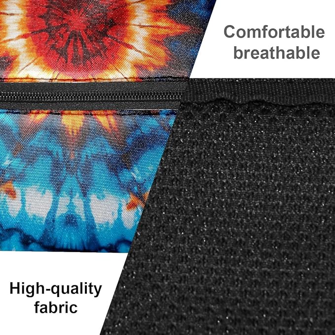 Pickleball Bag Blue Orange Tie Dye Pickle Ball Backpack for Women Men Premium Lightweight Crossbody Sling Bag Sports Backpack for Pickleball Paddle Tennis