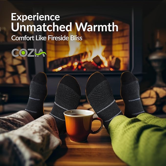 COZIA Merino Wool Socks for Men & Women Casual Warm Winter Cozy Thermal Socks