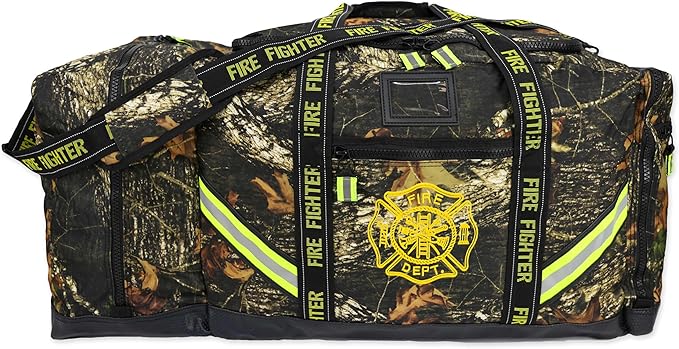 Lightning X Personalized CAMO Premium Camouflage 3XL Firefighter Step-In Gear Bag w/Helmet Compartment & Custom Embroidered Name or Logo
