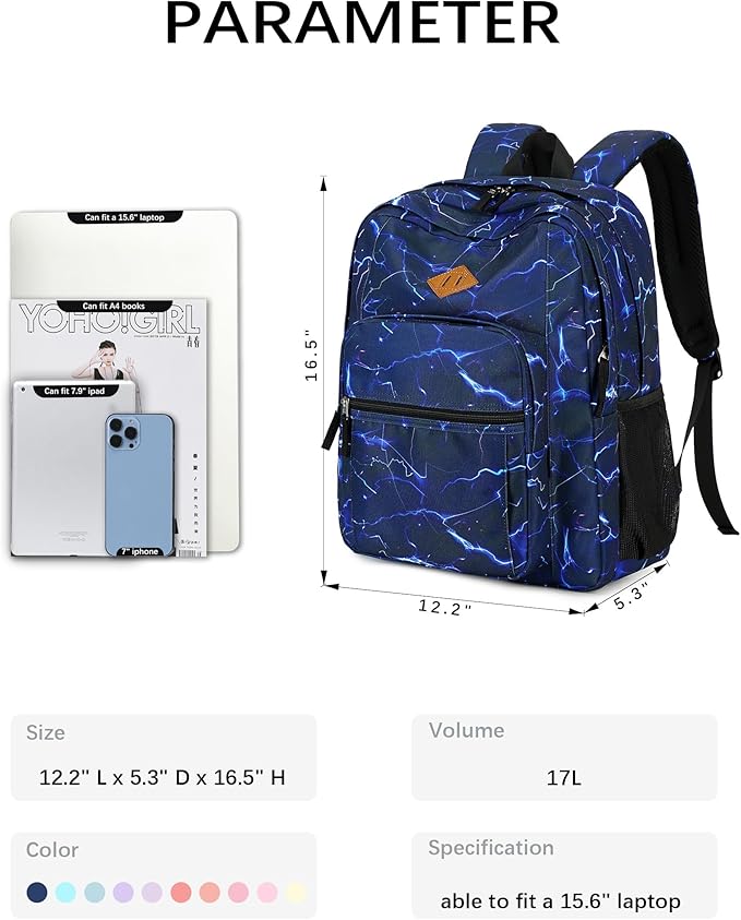 abshoo Classical Basic Travel Backpack For School Water Resistant Bookbag | For School, For School