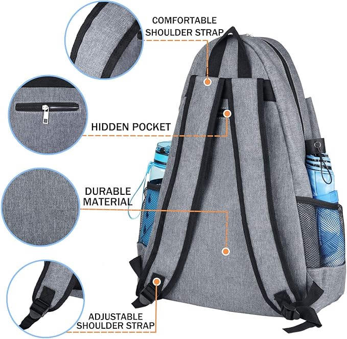 ACOSEN Tennis Bag Tennis Backpack - Large Tennis Bags for Women and Men to Hold Tennis Racket,Pickleball Paddles, Badminton Racquet, Squash Racquet,Balls and Other Accessories