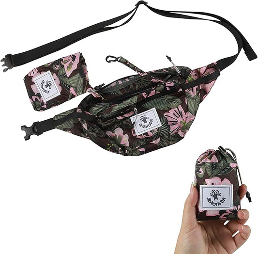 4Monster Hiking Waist Packs Portable,Water Resistant Fanny Bag with Adjustable Strap,Lightweight Crossbody Chest Bag Slim Bag