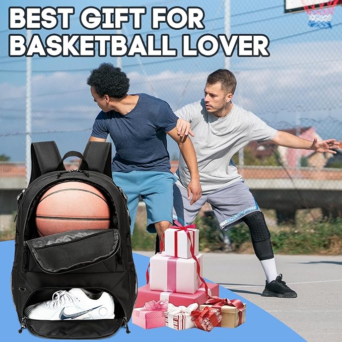 Basketball Bag Backpack, Large Capacity Sports Equipment Bags for Basketball, Soccer, and Volleyball.