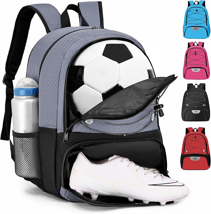 Youth Soccer Bag-Soccer Backpack&Backpack for Football Basketball,with Ball Compartment Separate Cleat Package